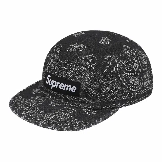 Supreme Bandana Jacquard Denim Camp Cap -