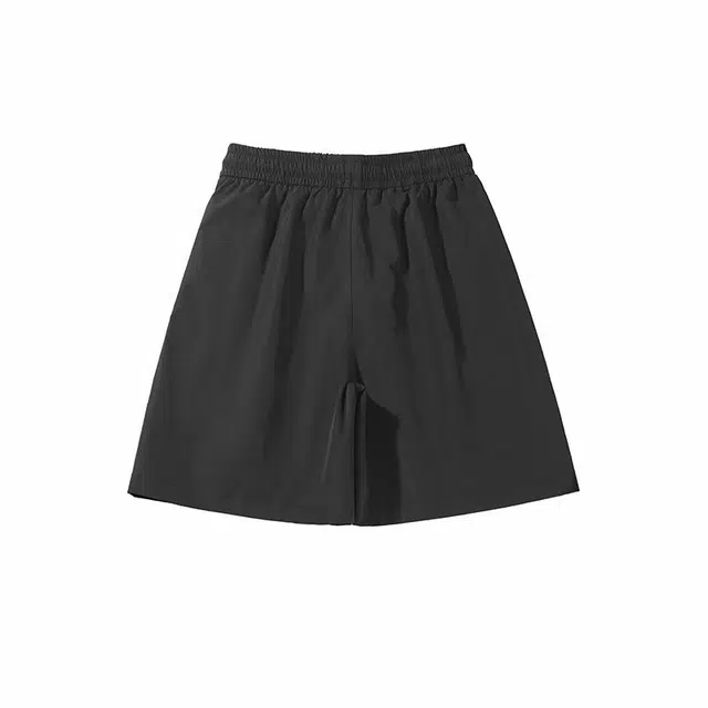 宝米卡 运动跑步宽松纯色系带休闲短裤 男女同款