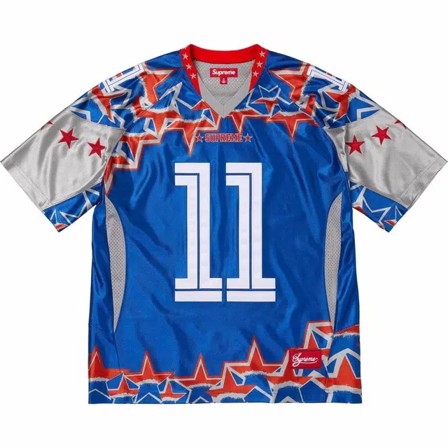 Supreme SS25 WEEK1 Stars Football Jersey logo