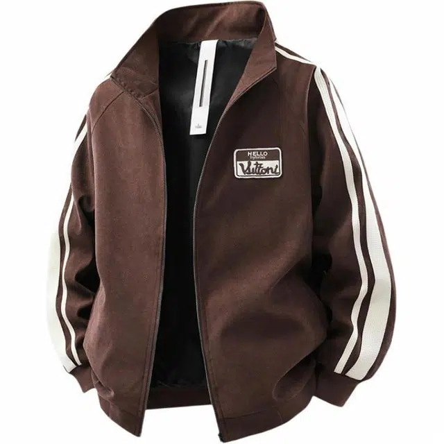 雅鹿 潮牌宽松运动拼接休闲夹克外套 男款