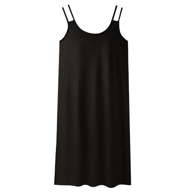 顶瓜瓜 带胸垫无袖吊带纯色休闲家居服睡裙 女款 图片色