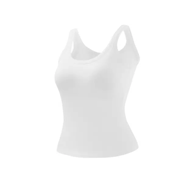 黑恐龙 螺纹打底吊带纯色防走光遮副乳简约基础款内搭百搭修身无袖上衣背心 女款