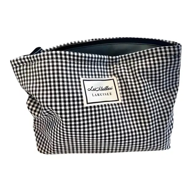 艾情草之恋 千鸟格护肤品随手拿包化妆包 鸽子时尚