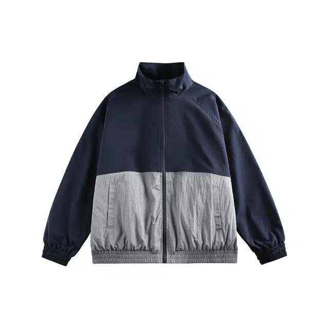 雅鹿 宽松印花立领运动夹克外套 男款