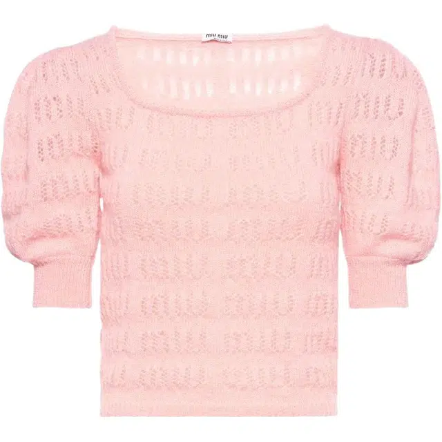 Miu Miu SS22 Knit Top Pink