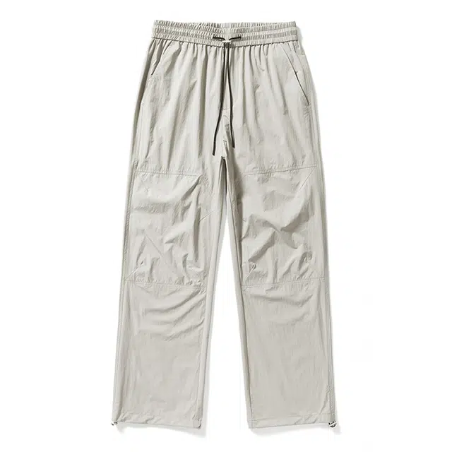 帝狼牛 通勤纯色基础款系带拼接伞兵宽松长裤休闲裤 男款