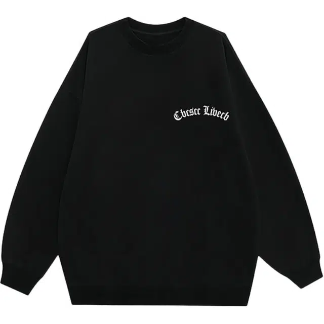 草本初色 字母重磅圆领舒适套头长袖时尚通勤卫衣 男女同款