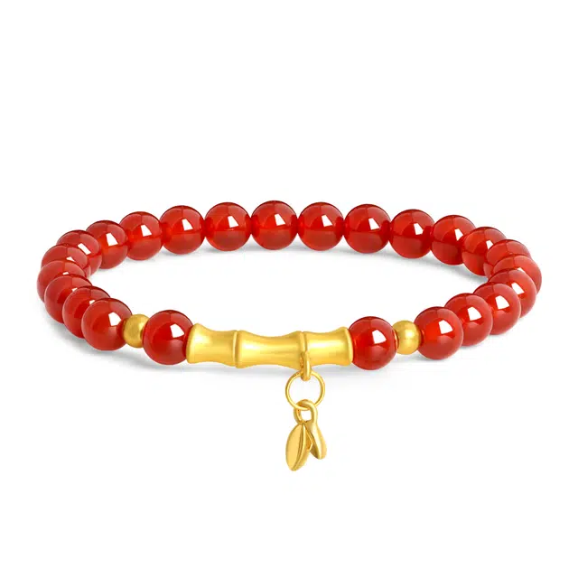 【竹报平安】 老凤祥 竹开好运 新中式国风国潮古风古韵唯美温柔大气高贵气质简约百搭设计高级感福运#好运 足金 按克计价 黄金手串 女款