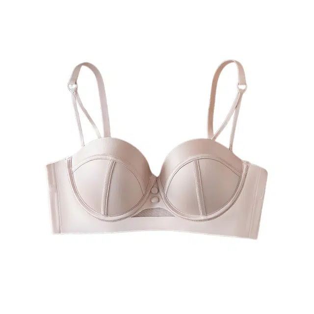 芬腾 小胸显大聚拢轻奢缎面法式半杯打底文胸 女款