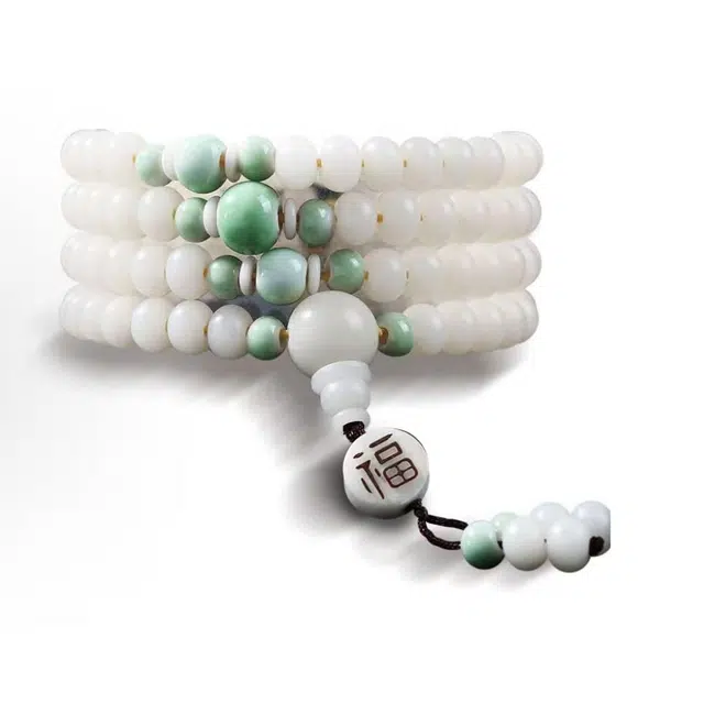 静范 温柔叠戴盘玩串珠  小众清新素雅 本命年转运古风旗袍 吉祥如意 招财纳福 #好运 菩提根 手串 男女同款情侣款