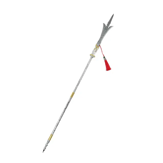 天子剑 三尖两刃枪长兵器 龙泉金属武器偃月刀贯石斧碳钢刃未开刃 成品模型