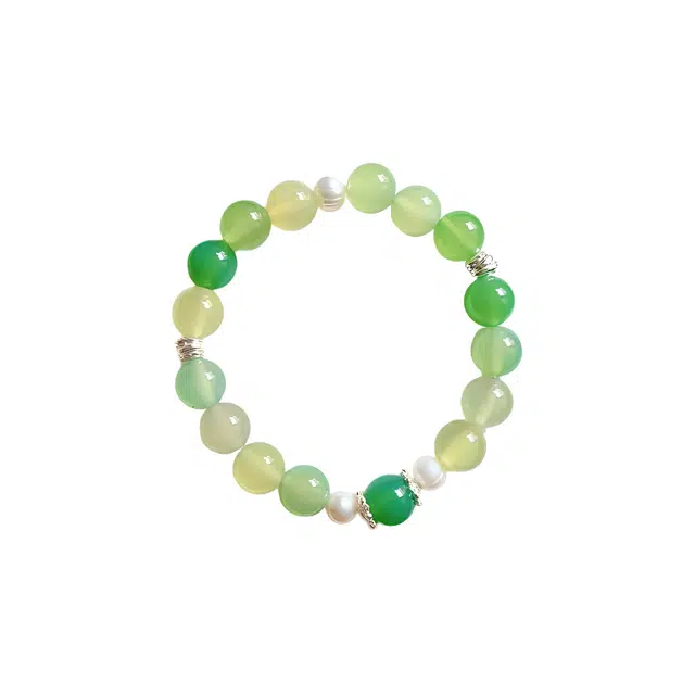 【浪漫日常】 指尖瑰宝 绿色小清新葡萄简约通勤百搭小众轻奢安神好眠招财好运水逆退散平步青云春意绕腕#好运天然 玛瑙 手串 女款