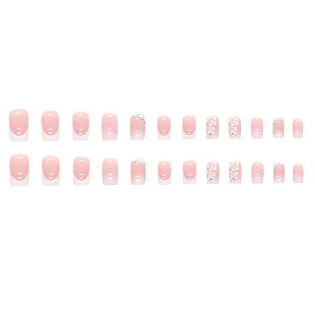 馨枕居 浪漫纯欲简约  穿戴甲 中梯桃色渐变 法式