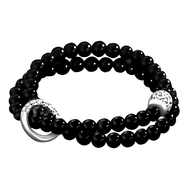 福柚 新中式国潮转运珠潮流百搭祥云平安扣 树脂 手串 男款