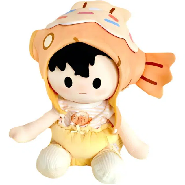 朵爱 鲷鱼烧棉花娃娃娃娃衣 可爱呆萌治愈陪伴 玩偶周边