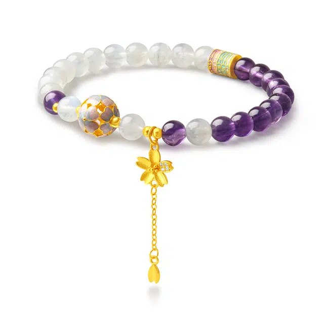 梦金园 前途似锦 九紫离火 紫气东来 小众转运珠#好运 紫水晶 手串 女款