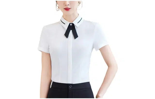 唐娜姿兰 新款工作服短袖衬衫 女款