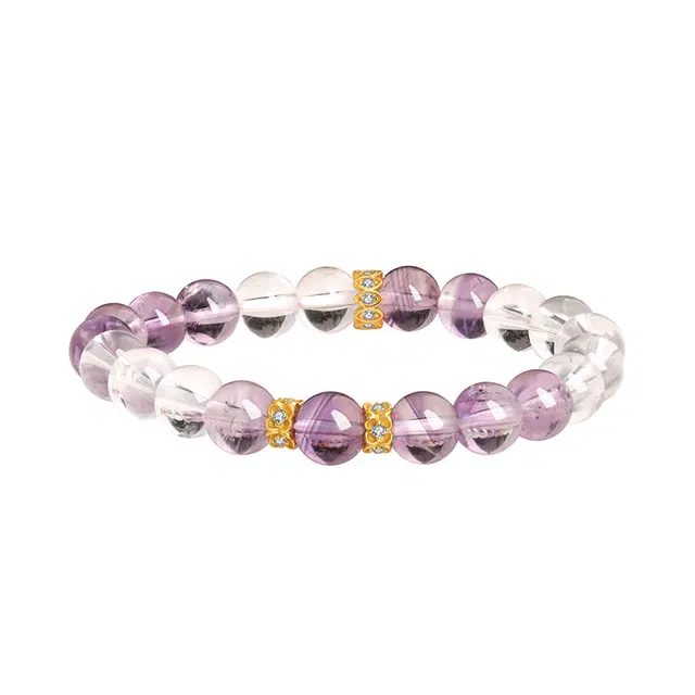 金大福 金枝玉叶 招财进宝 新中式国潮 招财纳福 事事如意 平安顺遂 小众寓意  礼盒装#好运 紫水晶 手串 女款