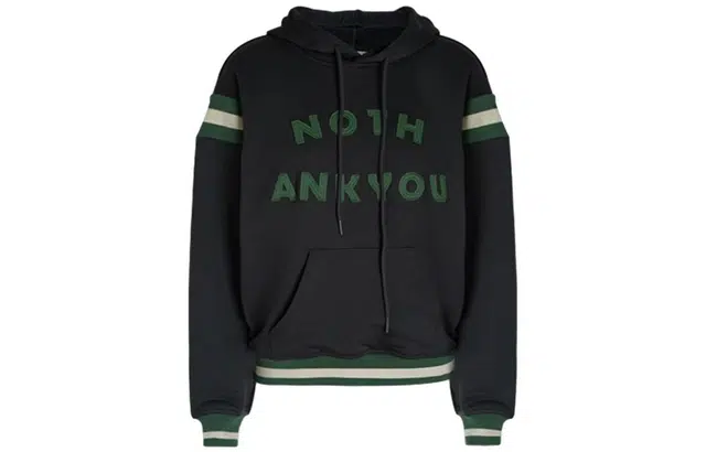 小小拉 宽松拼色连帽套头卫衣 女款 灰色