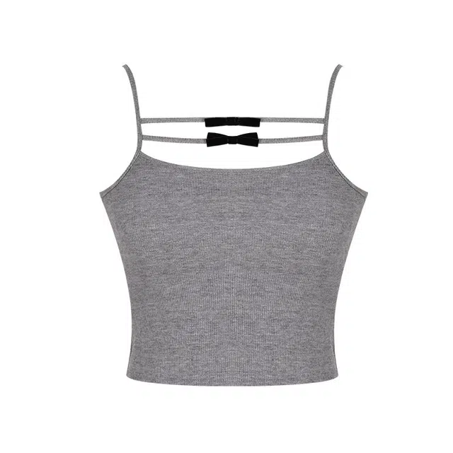 花铃太太 休闲纯色修身短款吊带 女款