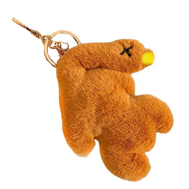 千桐 可爱烤大鹅烤鸭升级款卡通治愈创意手机绳包包挂饰行李箱卡通玩偶#好运 毛绒 挂件 男女同款情侣款