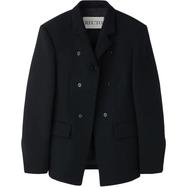 RECTO FW24 TWIST TWILL WOOL TAILORED JACKET Black