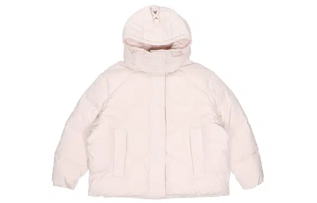 李宁 防寒保暖宽松连帽羽绒服外套 冬季 女款 浅灰紫