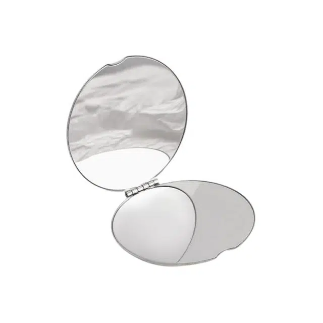 艾情草之恋 双面折叠化妆镜 随身携带方便实用 简约金属