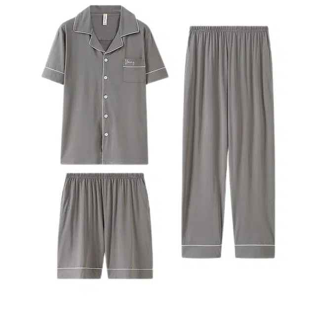 潞优野 家居服休闲时尚舒适睡衣套装 男款