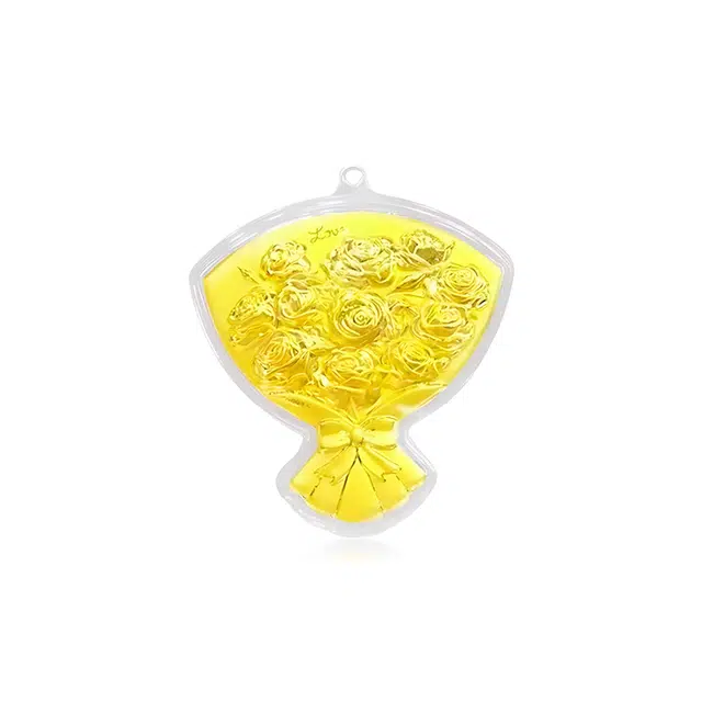 赛菲尔 玫瑰花 轻奢简约小众投资金 足金 一口价 金条 男女同款情侣款