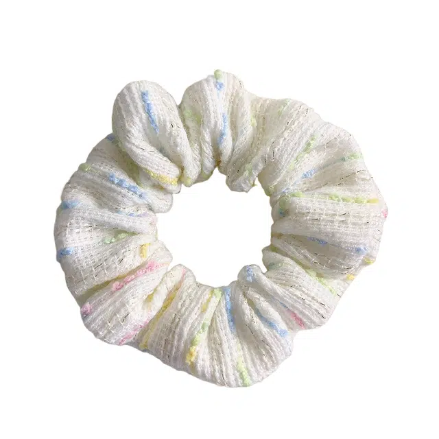 彤彤兔 糖果色甜美日韩小香风大肠圈盘发高级感 布艺 发圈 女款