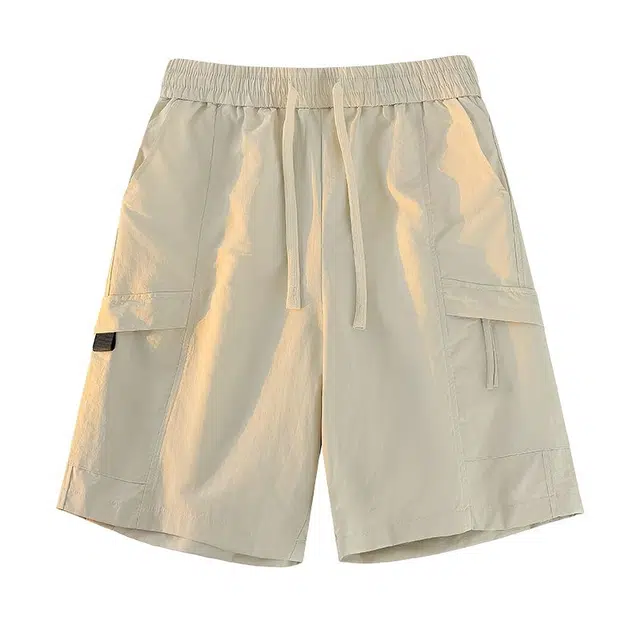 【dme】 户外机能宽松潮流时尚街头风格纯色抽绳舒适轻薄透气五分百搭休闲短裤 男女同款