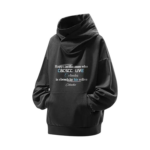 草本初色 小众印花长袖潮流舒适连帽卫衣 男女同款