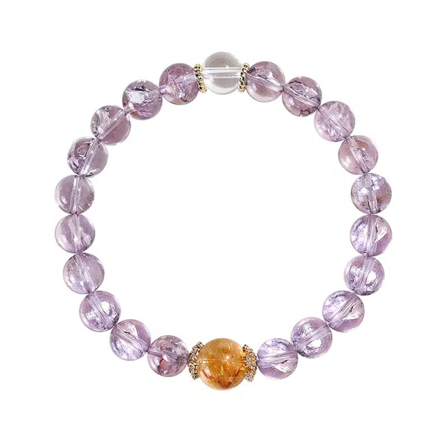 【前程似锦 飞黄腾达】 芳缘小傅 九紫离火紫气东来国潮小众转运佛珠串珠招财纳福 时来运能量磁场气质百搭 礼盒装#好运 紫水晶 手串 女款