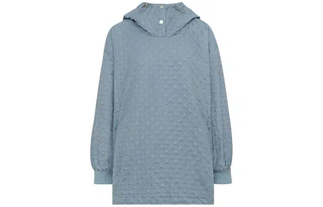 美洋 纯色连帽长袖卫衣 女款 蓝色