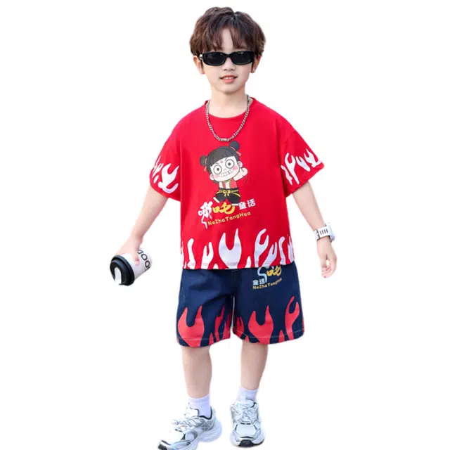 童森童马休闲运动套装 百搭亲肤洋气简约时尚 中小童