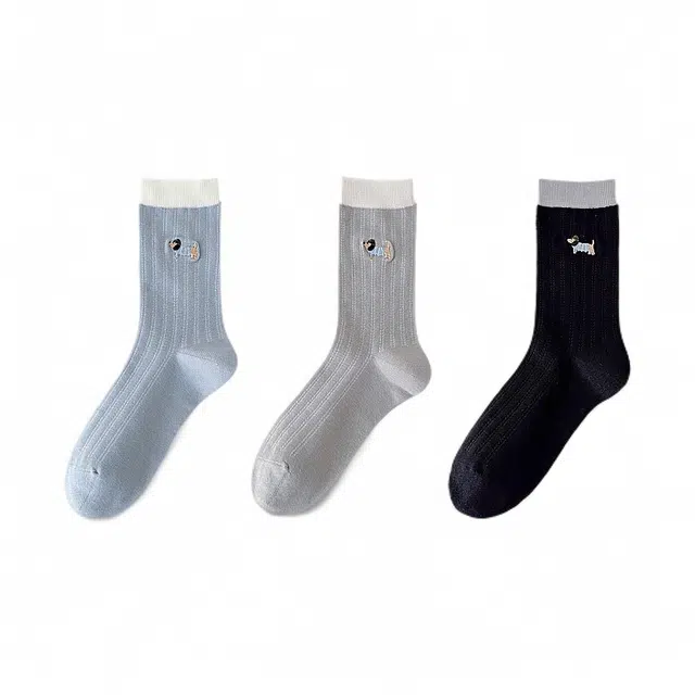 恒源祥 抗起球舒适透气亲肤抑菌中筒袜 女款 组合装