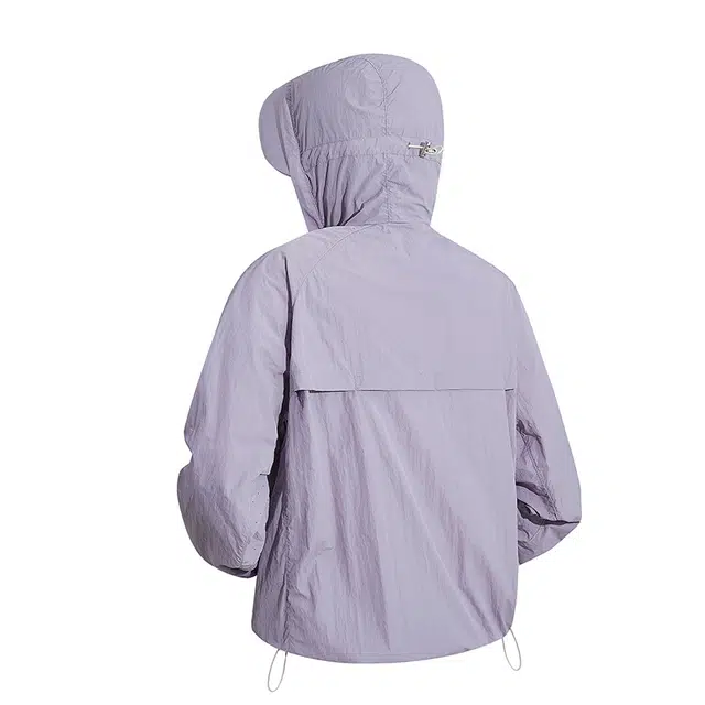 恒源祥 大口袋连帽宽松轻薄纯色简约防晒服 男款