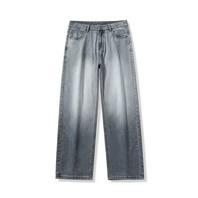 协协乐 美式高街直筒休闲牛仔裤 男款 蓝色