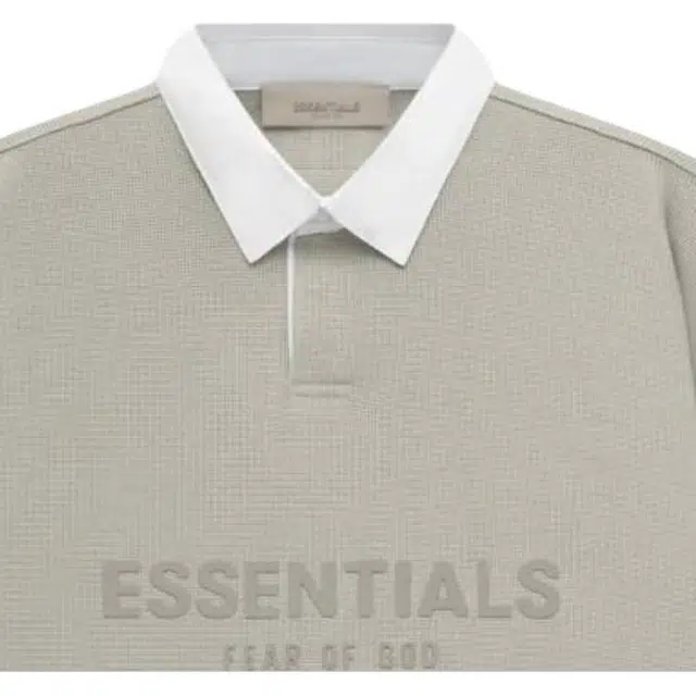 Fear of God Essentials SS23 Waffle Henley Rugby Seal LogoPolo
