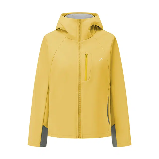 新奇天 徒步软壳加绒加厚户外纯色连帽拉链夹克外套 女款