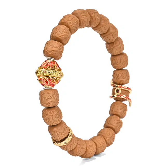钰澜文玩 神话系列哪吒混绫化神雕刻佛珠手把件 猴头核桃 手串 男女同款情侣款