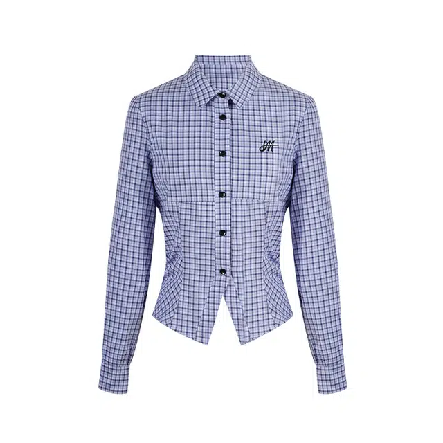 花铃太太 复古休闲设计感长袖衬衫 女款 格子