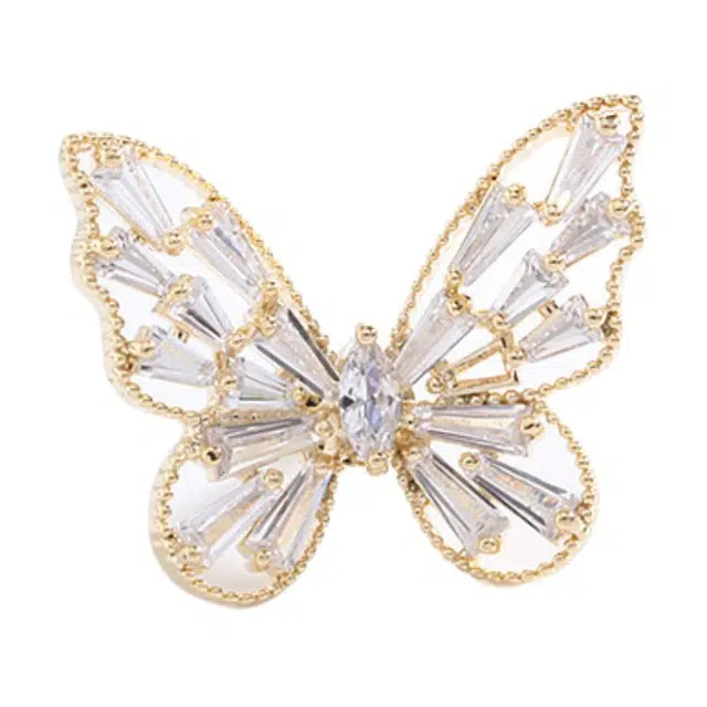 山一丸 简约动物昆虫系列衣饰小西装刺马针衬衫小领针开衫防走光 环保铜 胸针 女款