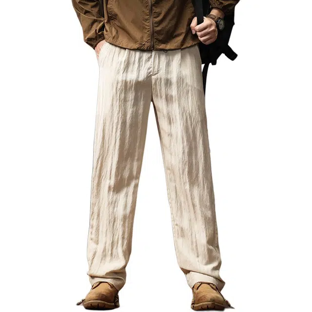 格蓝鹿 宽松阔腿复古创意设计休闲裤 男女同款