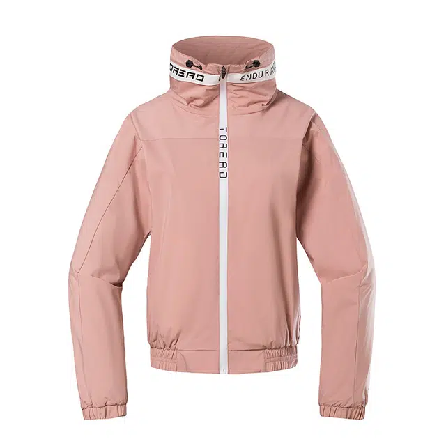探路者 纯色户外防风防水透湿立领跑步潮牌夹克外套 女款