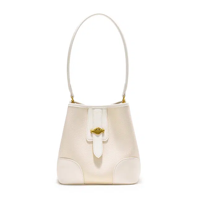 西木汀 卡西莫多 时尚小众设计通勤百搭高级感 牛皮 水桶包单肩包 中号 女款 多色