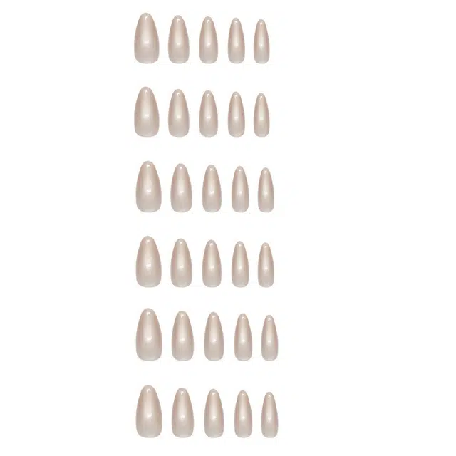 馨枕居 温柔气质流光  穿戴甲 长款浅咖纯色 猫眼