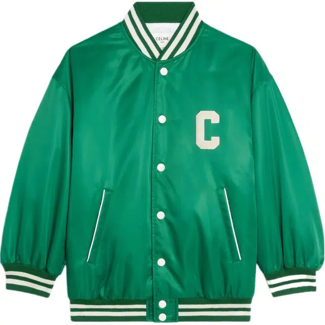 CELINE SS22 Striped Letter Print Jacket Green
