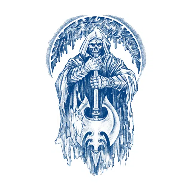 猎己  死神庄严草本纹身贴 防水防汗不反光